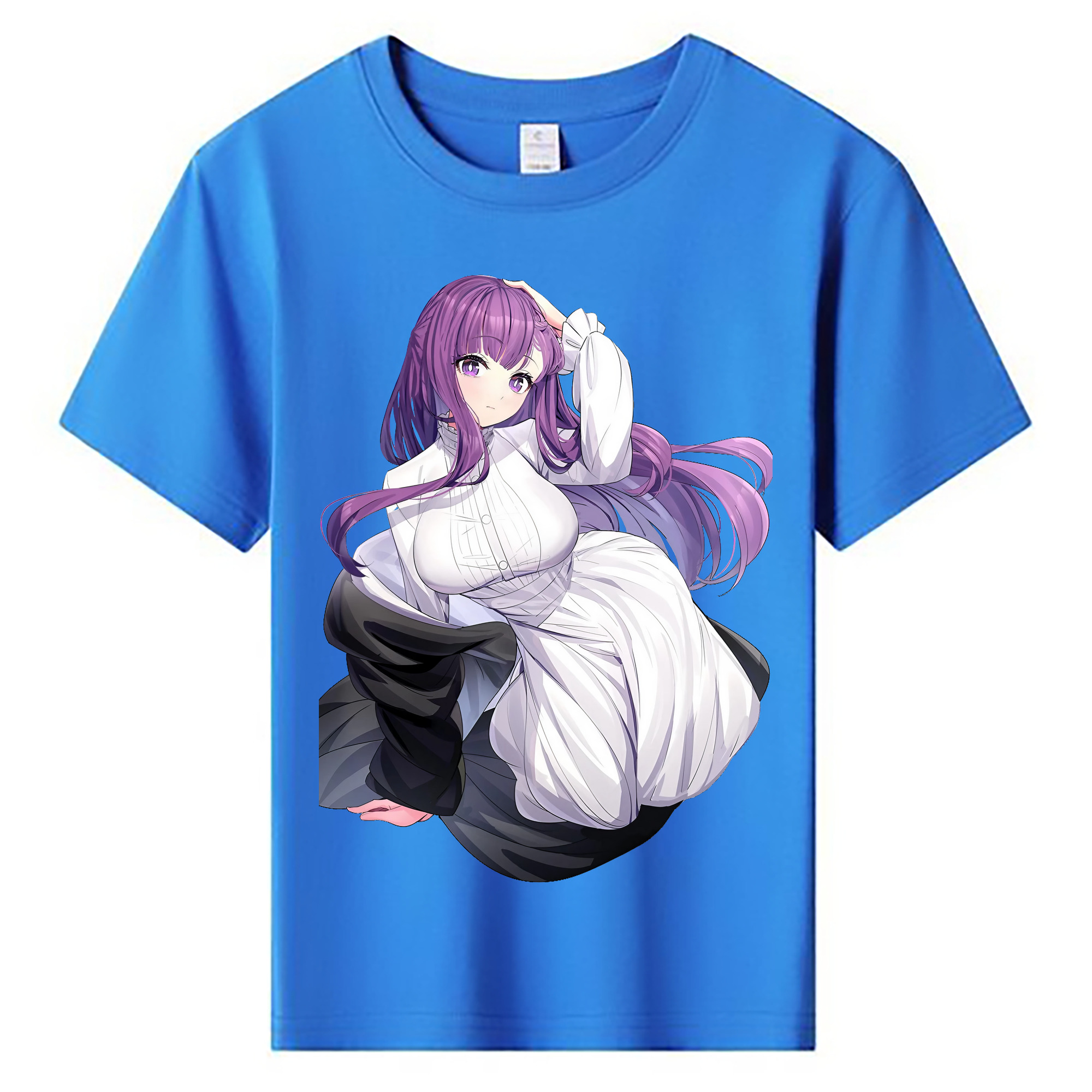 （画像用） 葬送のフリーレン Frieren 綿100％キッズTシャツ（フロントプリント）